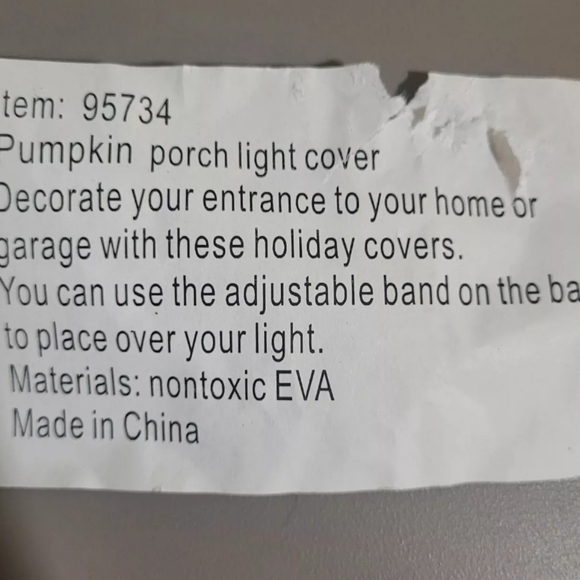 Halloween Jack-O'-Lantern Porch Light Covers 2 Melted Plastic 12×9 Adjustable - Picture 6 of 6